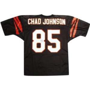  Chad Johnson Autographed Black Custom Jersey: Sports 