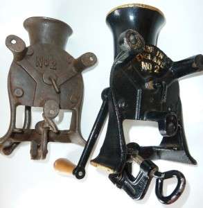 Antique 1890s Spong London Coffee Grinder No.2 Cast Iron Vintage 