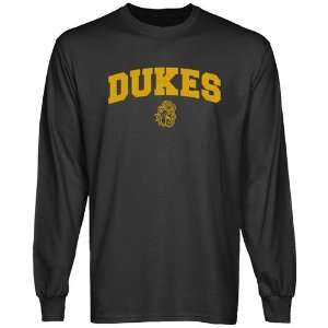  NCAA James Madison Dukes Charcoal Logo Arch Long Sleeve T 