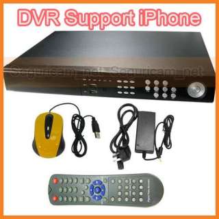 8CH Video H.264 CCTV Standalone DVR Recorder Support 3G iPhone View 