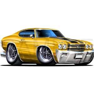  Chevelle SS 1970 Yellow 84 inch Wall Skin Graphic