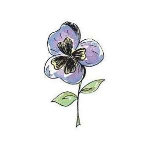  Pansy Sprig   Rubber Stamps: Home & Kitchen