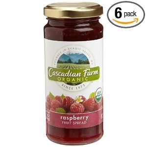 Cascadian Farm Raspberry Spread, 10 Ounce Glass Jars (Pack of 6 