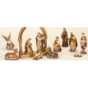   Brown and Gold Christmas Nativity Figure Set