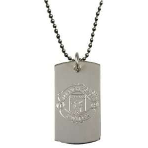   . Stainless Steel Engraved Crest Dog Tag and Chain