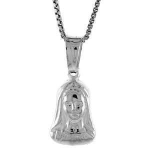  925 Sterling Silver Mother Mary Pendant (NO Chain Included 