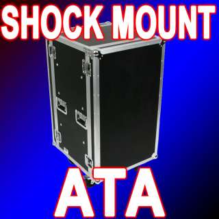 20u space unit ATA flight road shock mount rack rail PA DJ amp case 