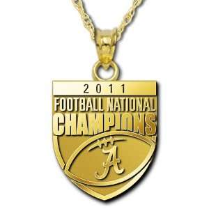   Alabama Crimson Tide 2011 BCS National Champions 10kt Gold Necklace