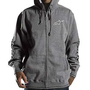  Alpinestars Youth Spelled Out Zip Up Hoody   Small/Silver 