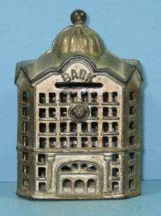 1899/34 DOMED BANK BUILDING MED LGE CAST IRON GUARANTEED OLD 