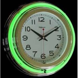  Green Double Neon Wall Clock 1099 G: Home & Kitchen