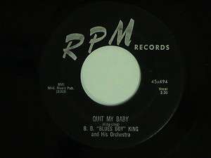 northern soul B.B.KING Quit My Baby RPM M  hear soundclip  