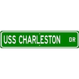  USS CHARLESTON LKA 113 Street Sign   Navy Ship Gift Sai 