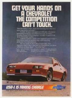  1982 Chevy Camaro Z28 Competition Cant Touch Print Ad 