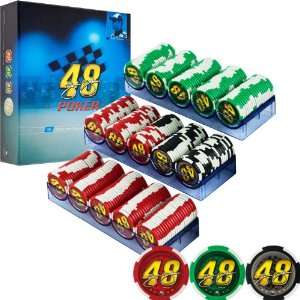  300 Chip NASCAR Jimmie Johnson Premium Poker Set   With 