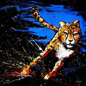  Splash Animals® Cheetah Run   Gallery Wrapped Print on 