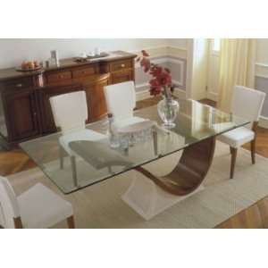  Rossetto Windsor Glass Dining Table: Home & Kitchen