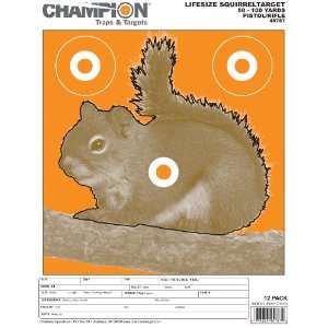 Champion Animal Paper Squirrels Target   Pack of 12  
