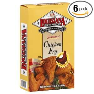 Louisiana Fish Fry, Seasoned Chicken Fry, 22 Ounce Boxes (Pack of 6)