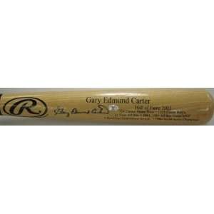 Gary Carter Autographed Bat   Big Stick Stat Engraved 