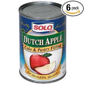 Solo Filling, Dutch Apple, 12 Ounce Tins (Pack of 6)  