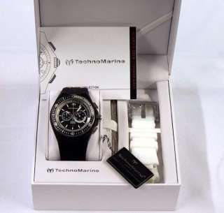 TechnoMarine Watch Cruise Sport Chronograph Date Black Rubber 110018 