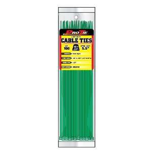  Pro Tie GR5LD100 5.5 Inch Green Light Duty Color Cable Tie 