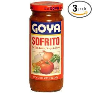 Goya Sofrito, 12 Ounce Jars (Pack of 3)  Grocery & Gourmet 