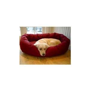  Bagel Dog Bed Fabric: Burgundy, Size: X Large (36 x 52 
