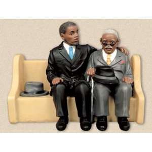  African American Church Pews Figurines Father Son