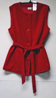 CHICOS MELTON RELEVE VEST JACKET RED NWT $78 CHICOS 1  