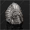 Indian Chieftain crystal Tibetan silver Gothic ring 7  