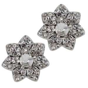 Crystal Stud Earrings Austrian Crystal Snow Flower Pave Stone Fashion 