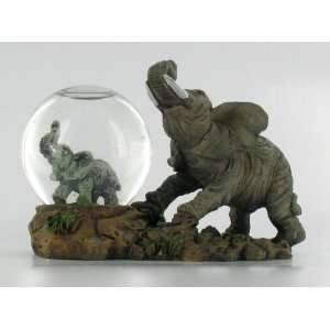 Mother and Baby Elephant Snow Dome Globe Figurine Figure  