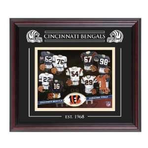  Cincinnati Bengals   Evolution   Framed 8x10 Collage with Laser 