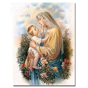  Madonna with Child   Canvas Transfer Linen Print Wrapped 