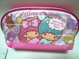 Japan Sanrio Little Twin Stars Cosmetic Pencil Case Pouch Bag w/ Zip 