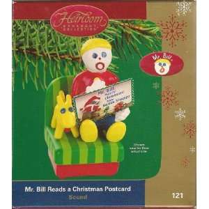  Carlton Cards Heirloom Mr. Bill Reads A Christmas Postcard 