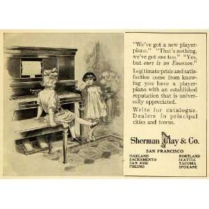   Girls Sherman Clay San Francisco   Original Print Ad: Home & Kitchen
