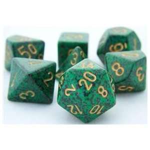   Set (Speckled Gold Recon) role playing game dice + bag Toys & Games