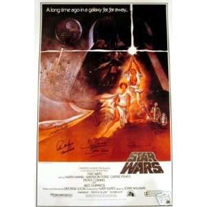  Star Wars Cast Signed Movie Poster 6 Signatures: Home 