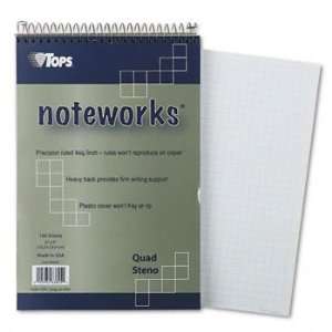 TOPS® Poly Covered Steno Books PAD,QUAD RUL,100SH,WE 