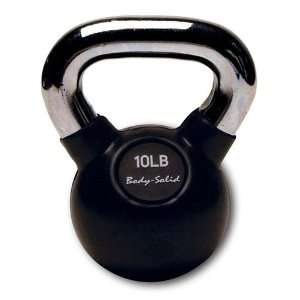  Body Solid 10 lb Rubber Coated Kettlebell Sports 