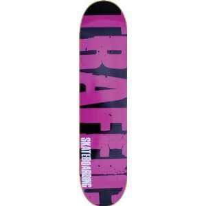   Traffic Presstype Deck 7.6 Purple Skateboard Decks