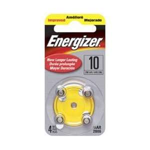   Energizer AZ10E 4 Size #10 4/Pk Hearing Aid Battery