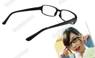 Fashion Stylish Black Frame Clear Lens Nerd Skater Polite Glasses 