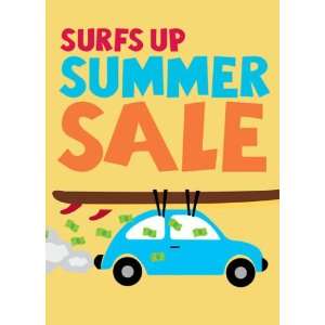  Surfs Up Summer Sale Car Surfboard Sign