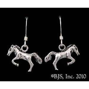  Sterling Silver Single Horse Earrings 