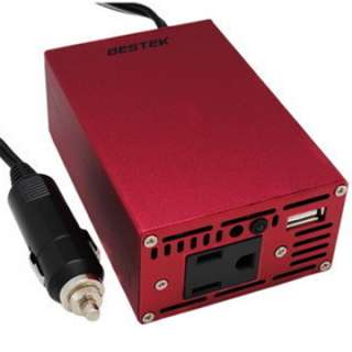 Bestek 200W car power inverter dc 12v to 110v ac adapter laptop 