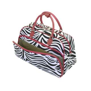 World Traveler Shoulder Travel Bag   Red Zebra 857519814129  